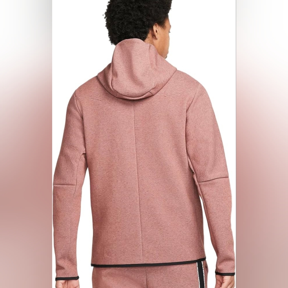 Nike Sportswear Tech Fleece Full Zip  RedStone/Heather Sz Large New (DR9150-361)